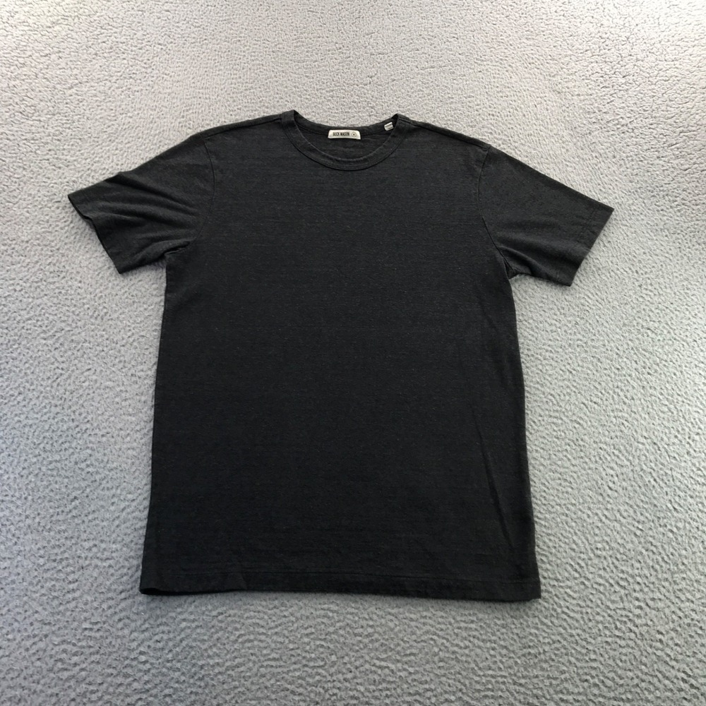 Buck Mason T Shirt Mens Medium Faded Black Yuma Hemp Cotton Tee Short Sleeve